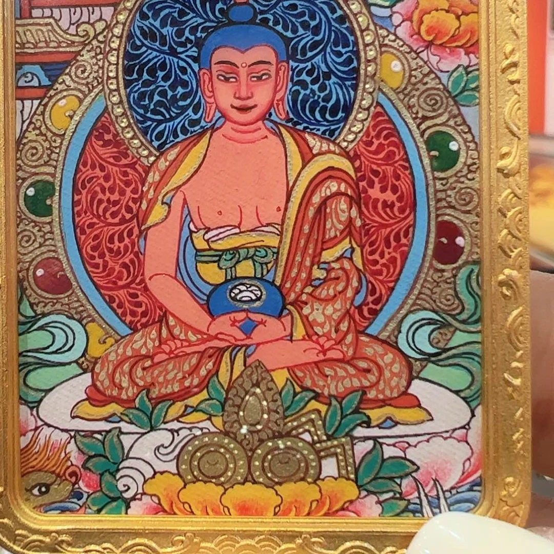 吊坠手绘唐卡阿弥陀佛