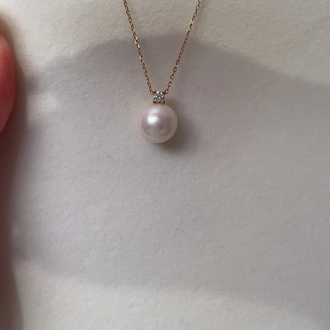 银S925镶嵌淡水珍珠颈饰