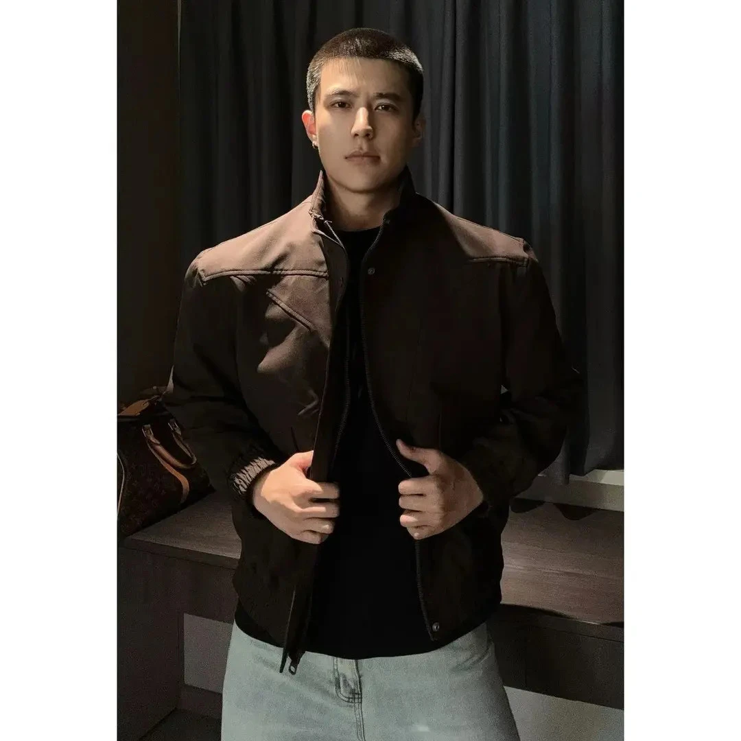 【西博】秋季立领骑兵夹克男显宽硬汉风夹克外套百搭boxy外套