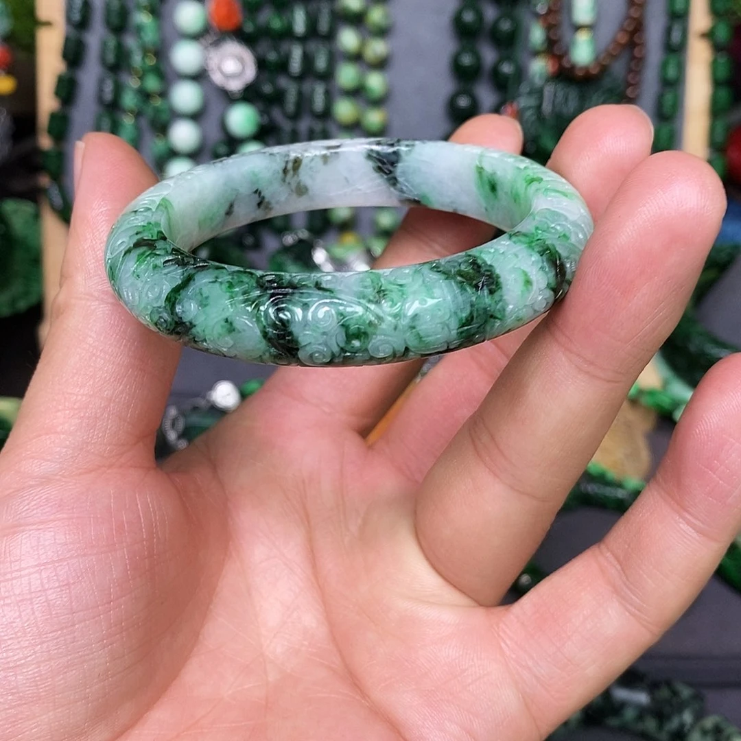 未镶嵌手镯翡翠@*漂亮美眉