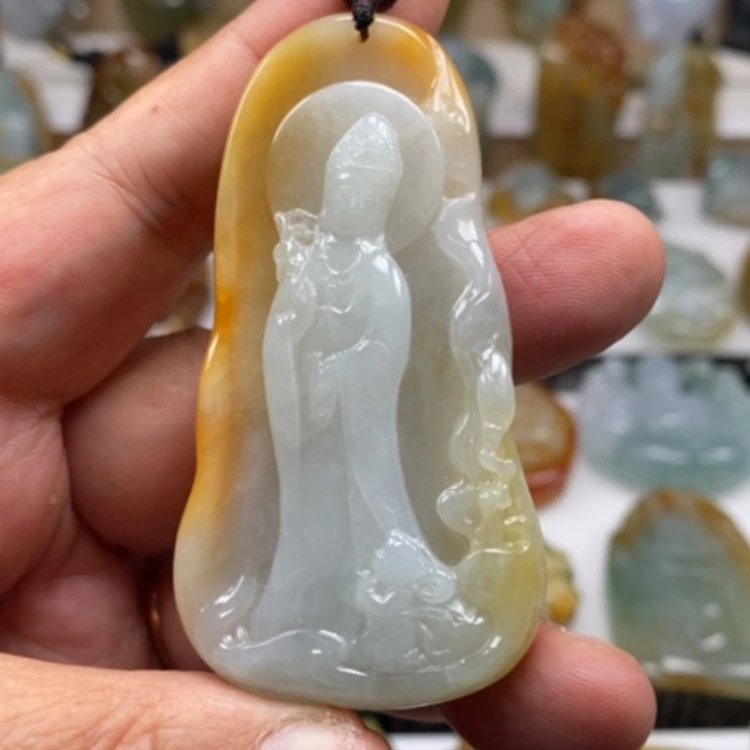 【闪购商品】翡翠颈饰未镶嵌缅甸翡翠A货吊坠