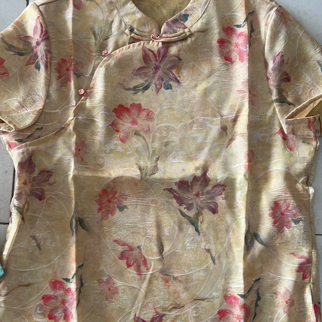 【大漂亮】彼岸花时尚洋气短袖衬衫