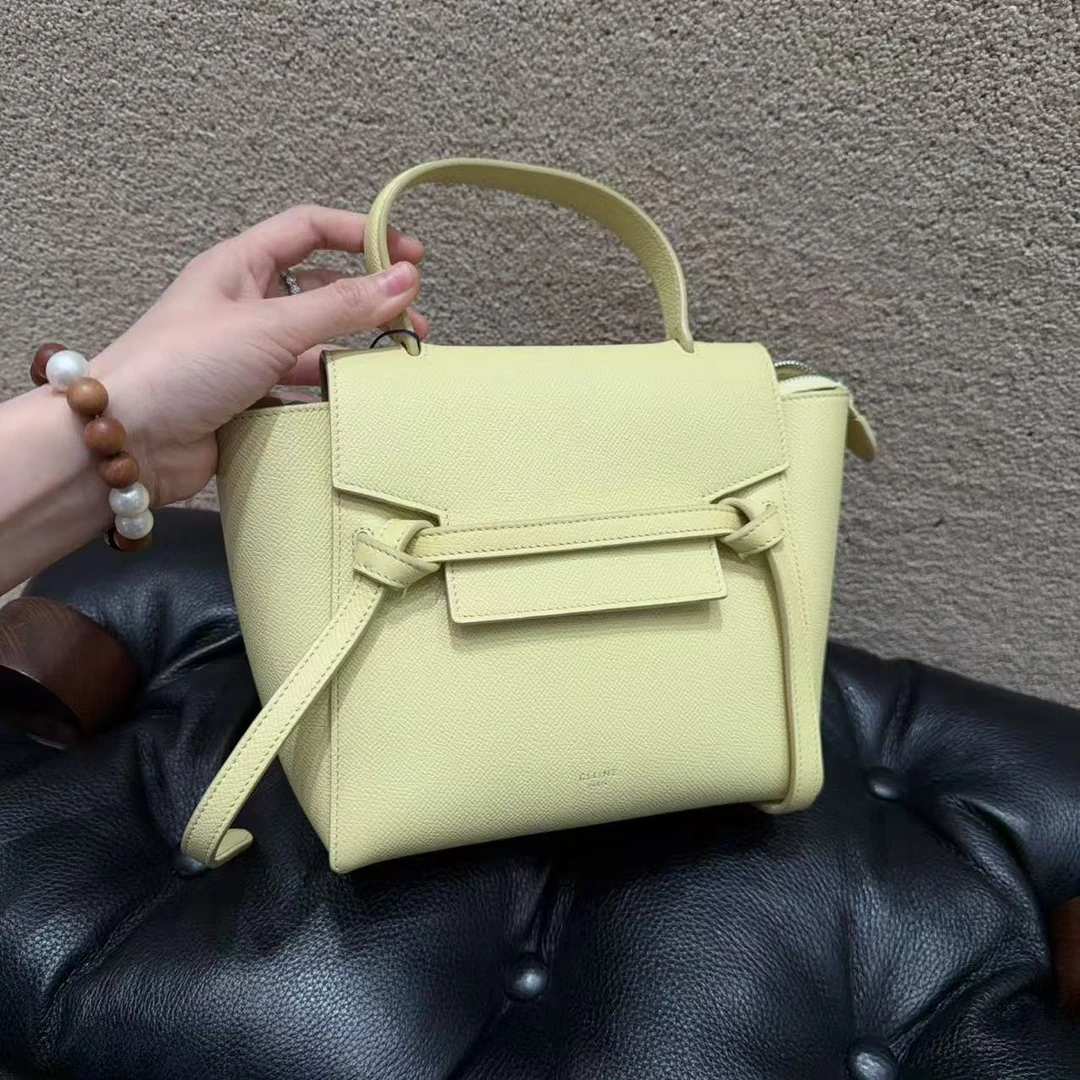 99新 Celine/思琳 Celine micro系列小鸡黄牛皮鲶鱼包