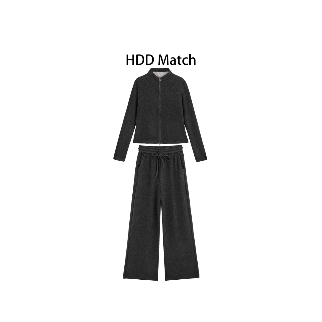 HDD- "套装序列" 秋季女款弹力运动外套+休闲裤运动套装 Y8860
