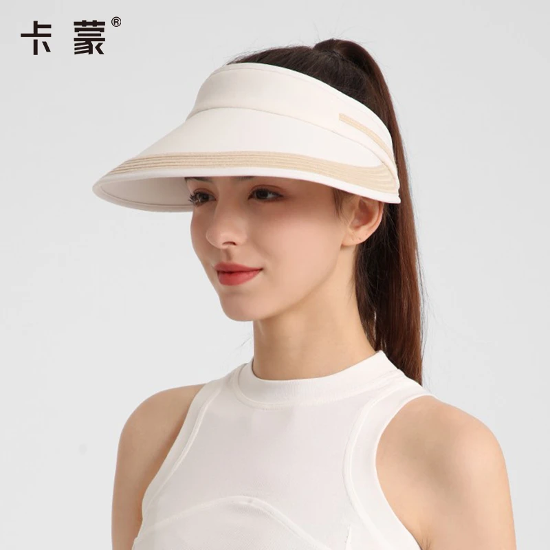 卡蒙轻量化防紫外线跑步空顶帽女夏天可折叠便携运动防晒蛋卷帽