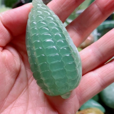蛇纹石玉未镶嵌手把件