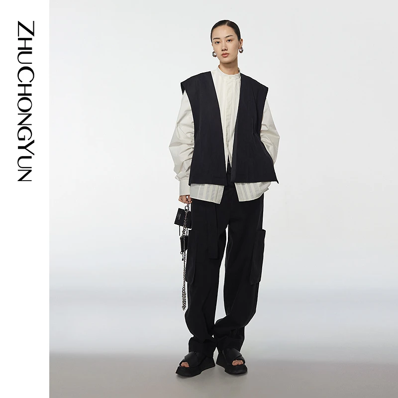 【心心精选】ZHUCHONGYUN春原创侧口袋设计长裤