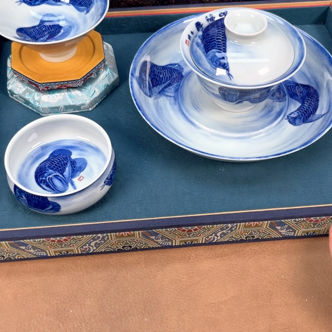 *****青花龙鱼纯手工纯手工