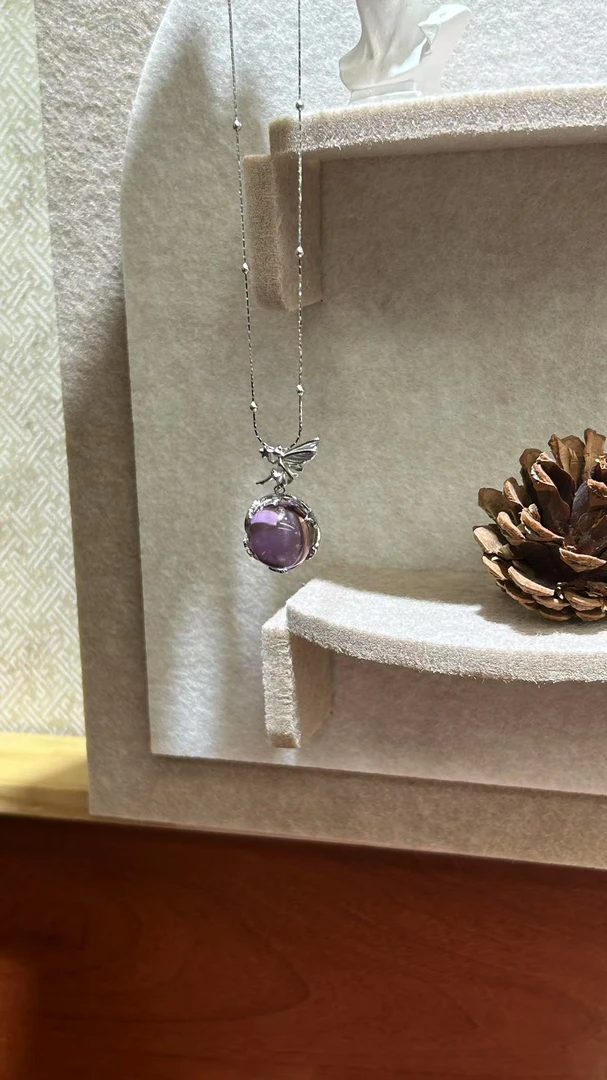 天然巴西紫水吊坠