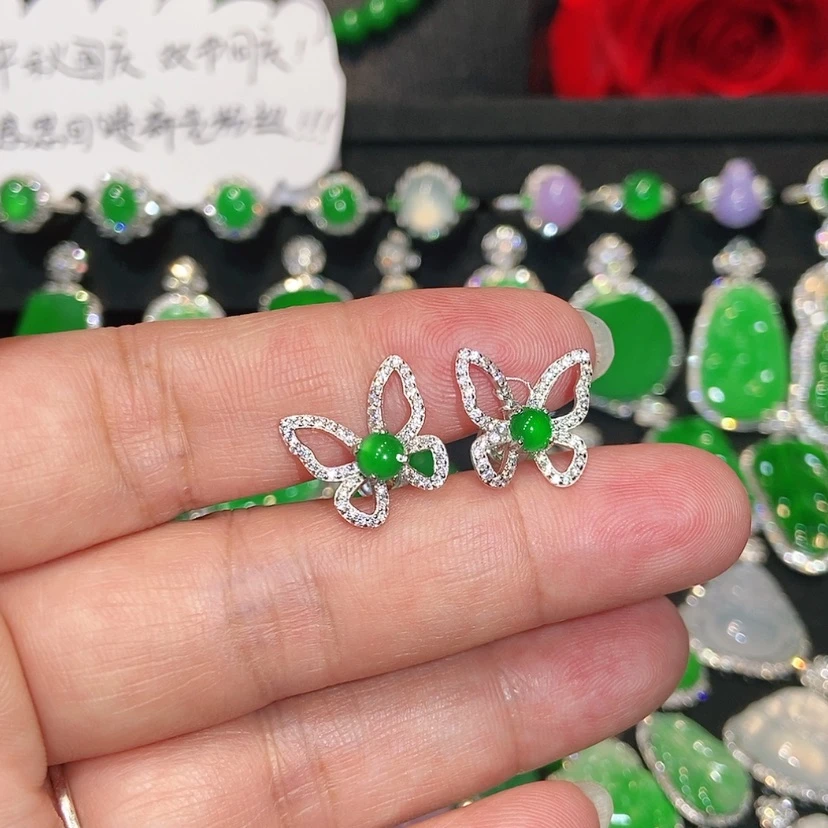 【闪购商品】未镶嵌翡翠耳饰天然翡翠