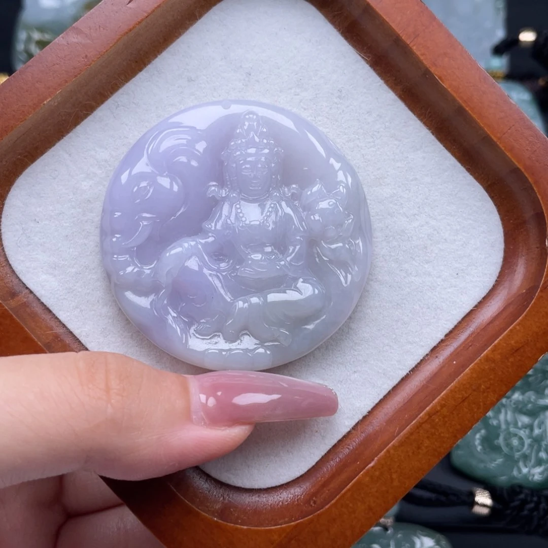 翡翠未镶嵌颈饰普贤