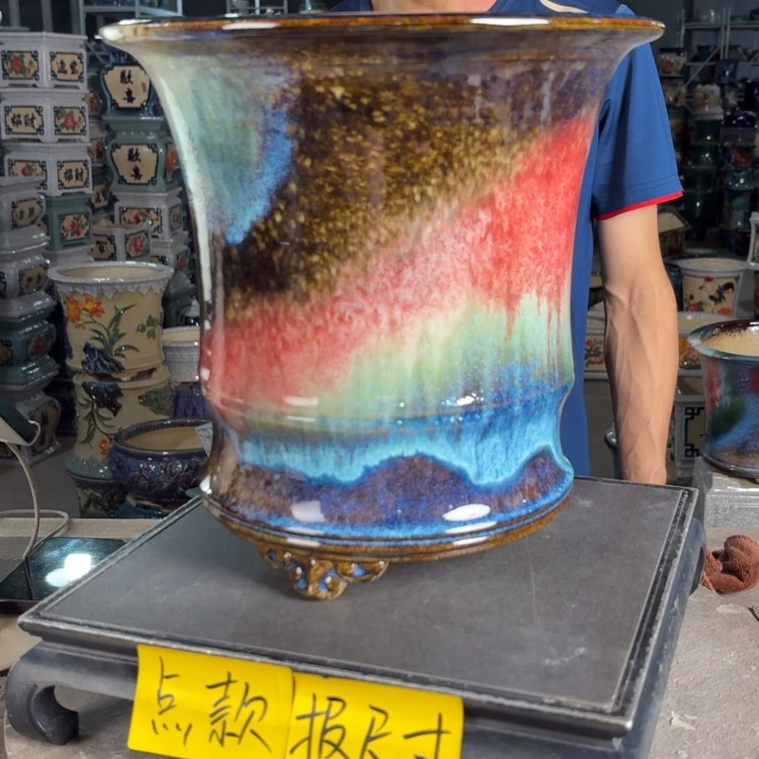 一风堂石湾花盆 内23*24