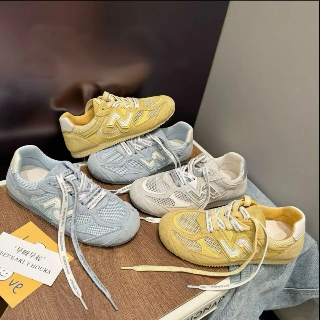 【爆款】奶油网面德训鞋巴黎时装秀设计师款时尚休闲女鞋CQG