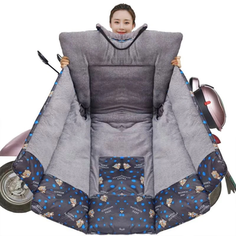冬季电动车挡风被加绒加厚保暖电瓶车摩托车三轮车冬款防水防风被