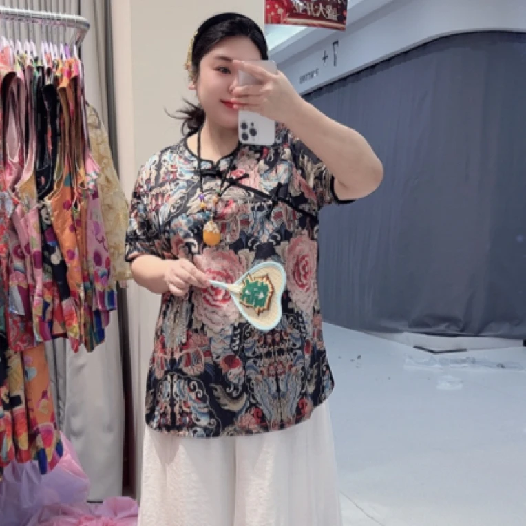 清苍价~深圳56876新中式改良旗袍国风衫上衣