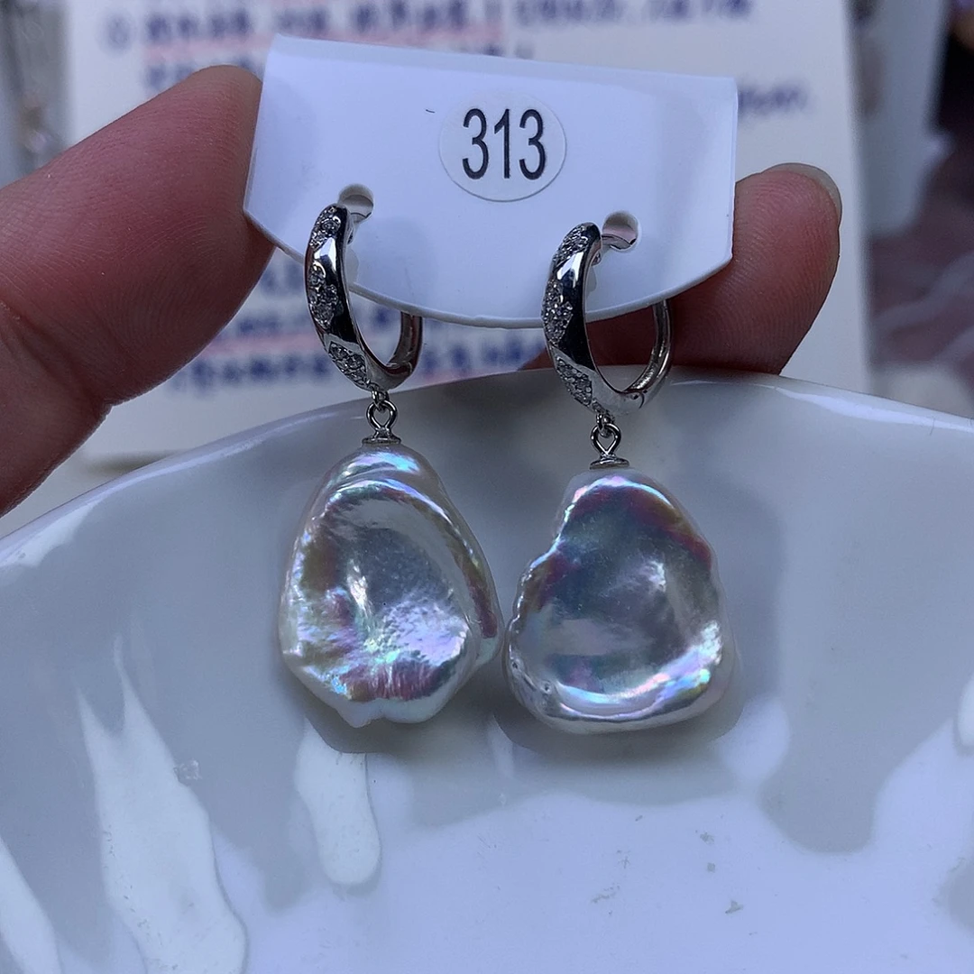 耳饰淡水珍珠银S925镶嵌特价4727