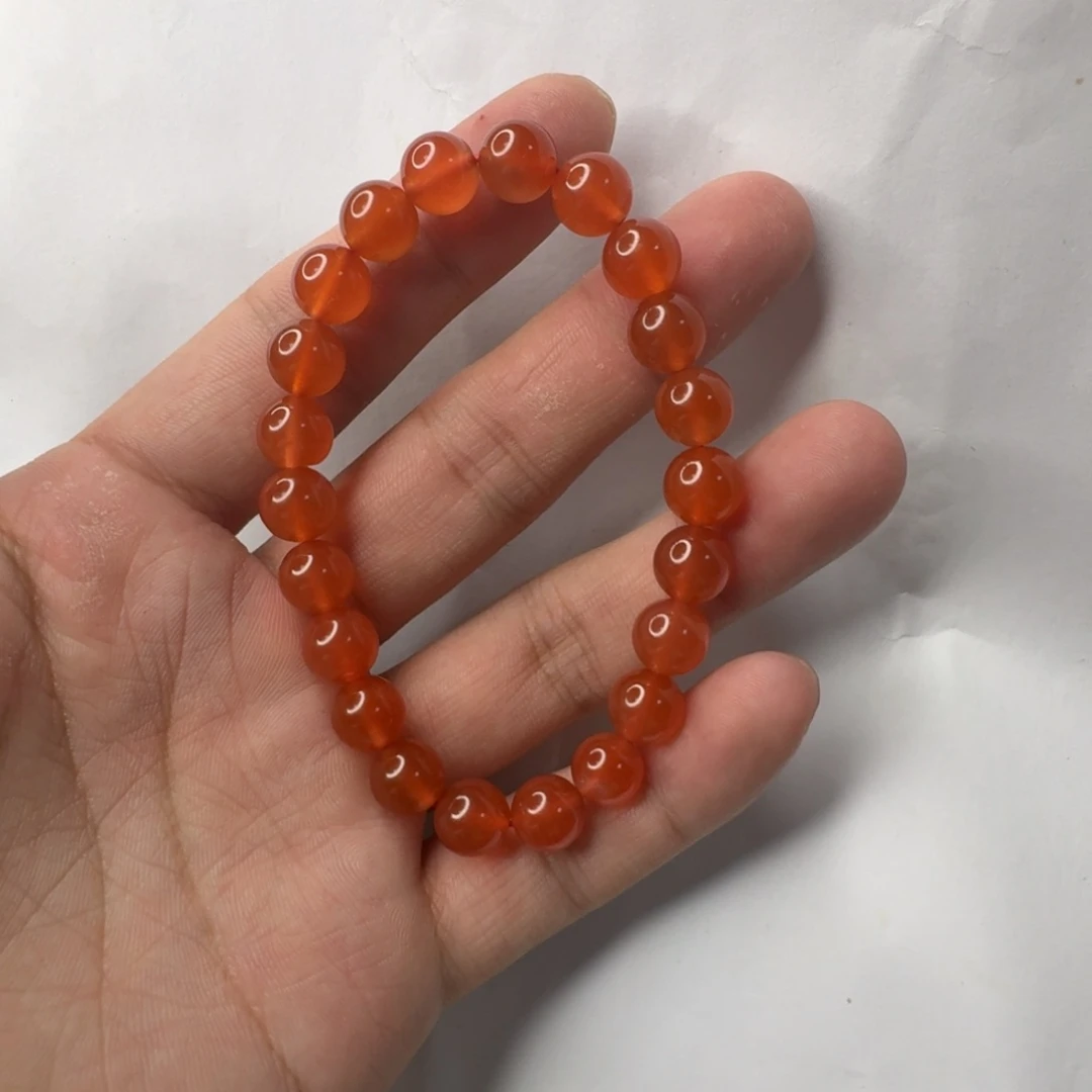 南红玛瑙单圈未镶嵌卡8冰红12
