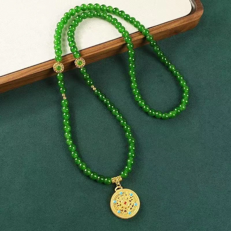 【闪购商品】10   精品绿五福项链