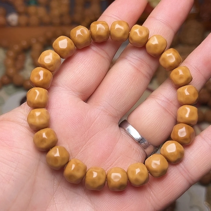 猴头核桃手串远*猴头雕刻精工小糖豆奶酪手串单圈一条