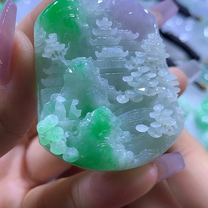 翡翠未镶嵌颈饰天然翡翠A货吊坠