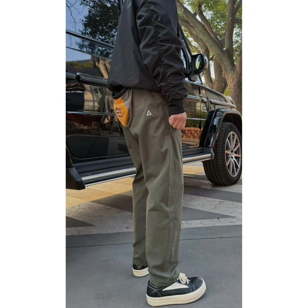 25新款锥形美式工装小三角标宽松百搭男女同款城市户外休闲长裤