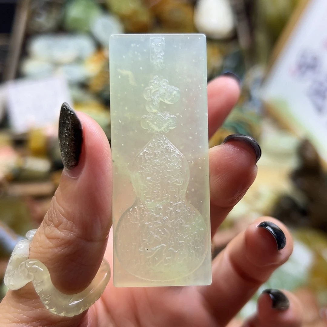 未镶嵌岫玉颈饰岫玉暴风雪葫芦