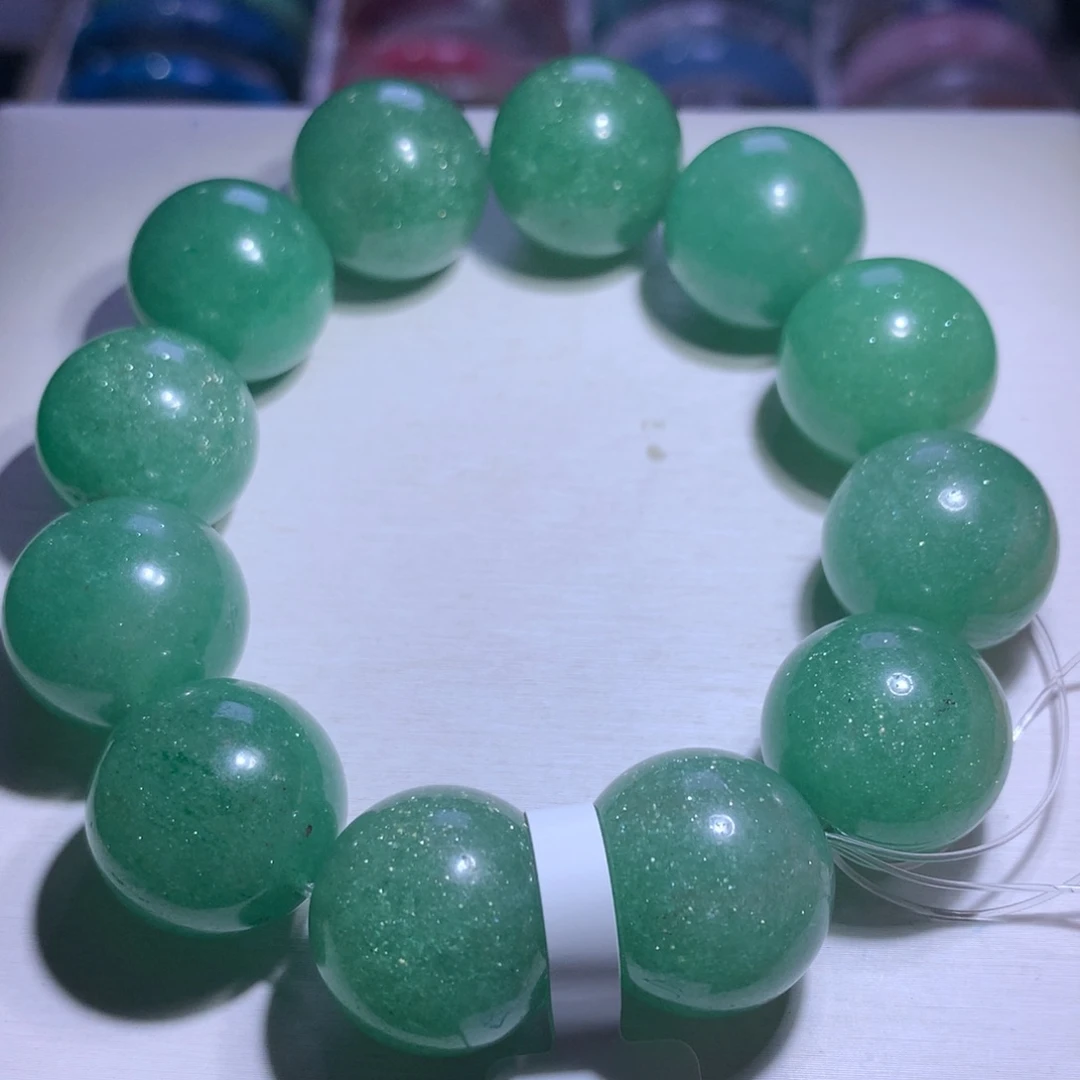 手串银S925镶嵌水晶绿草莓19.7m