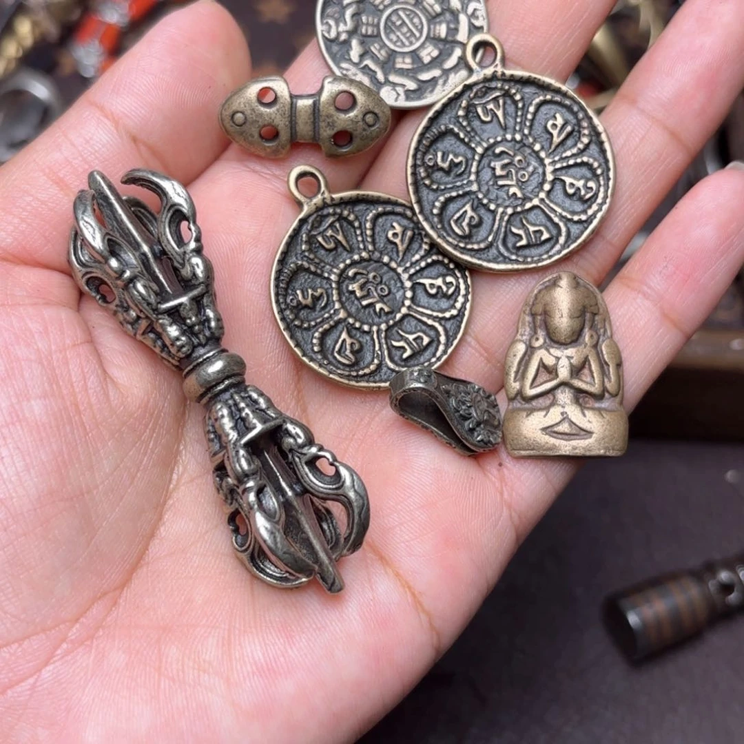 铜星月菩提吊坠项链