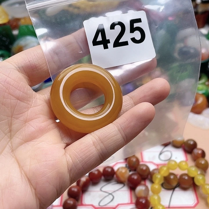 玛瑙/玉髓颈饰合金豆*～