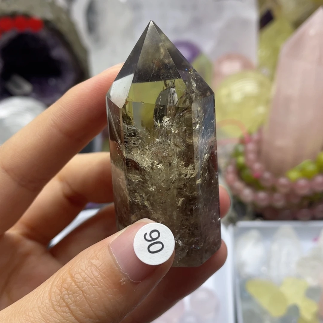 水晶珠宝半成品未镶嵌89茶水晶柱