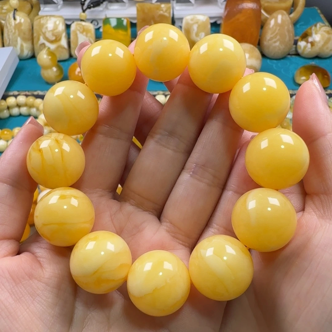 琥珀未镶嵌手链同料