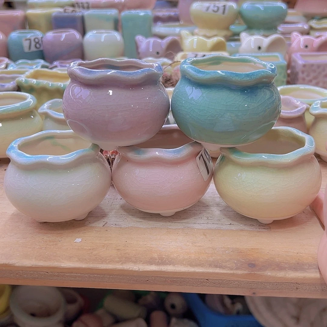 陶瓷花盆当场满12包邮