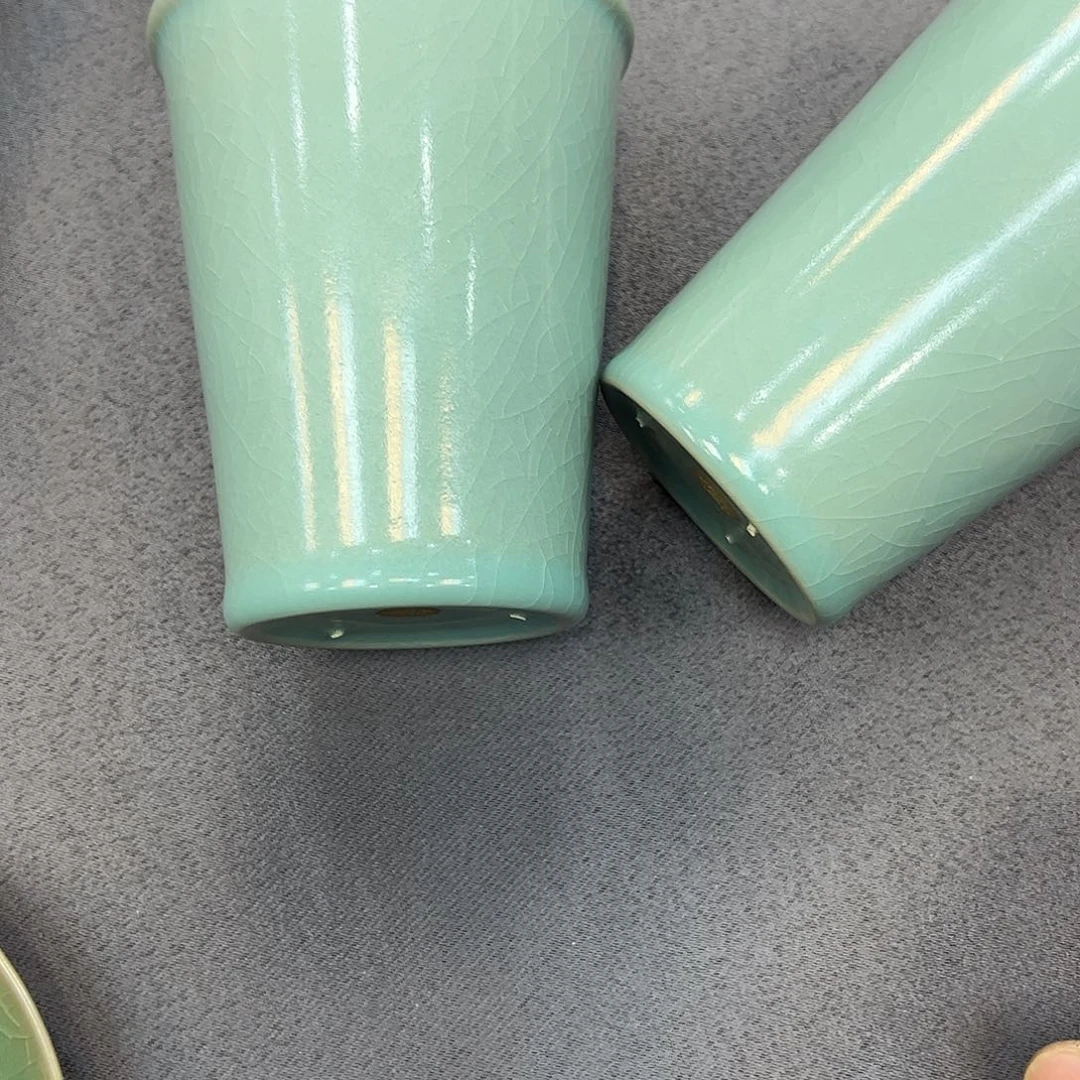 杯圆*清凉寺原产地汝瓷大瑕