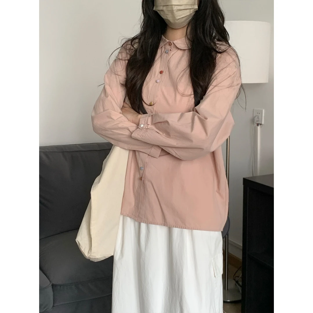 【月下影】日常简约减龄感娃娃领衬衫 25年春季新款