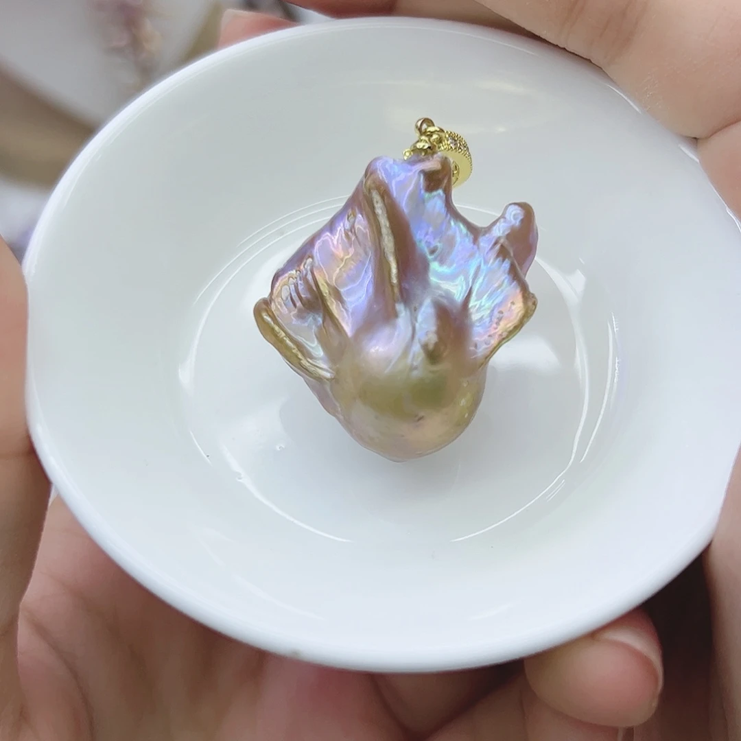 淡水珍珠耳饰银S925镶嵌