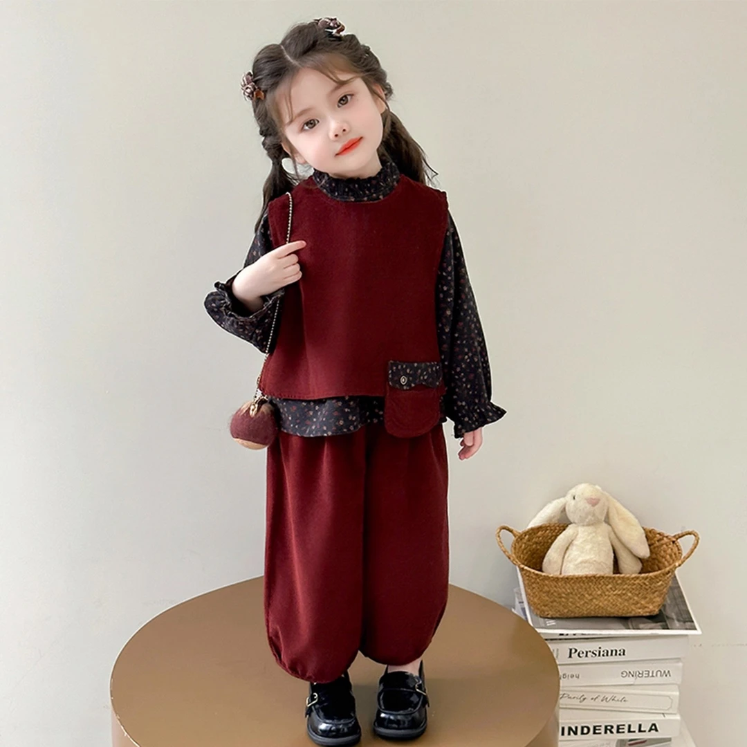 女童秋季套装2025新款洋气时髦秋装女2025年款衣服儿童