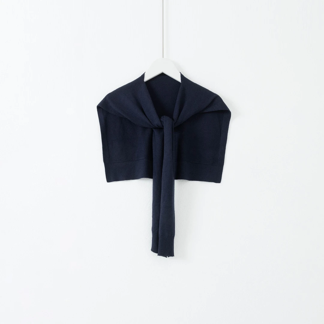 几里与麻 纯色针织披肩 2090443