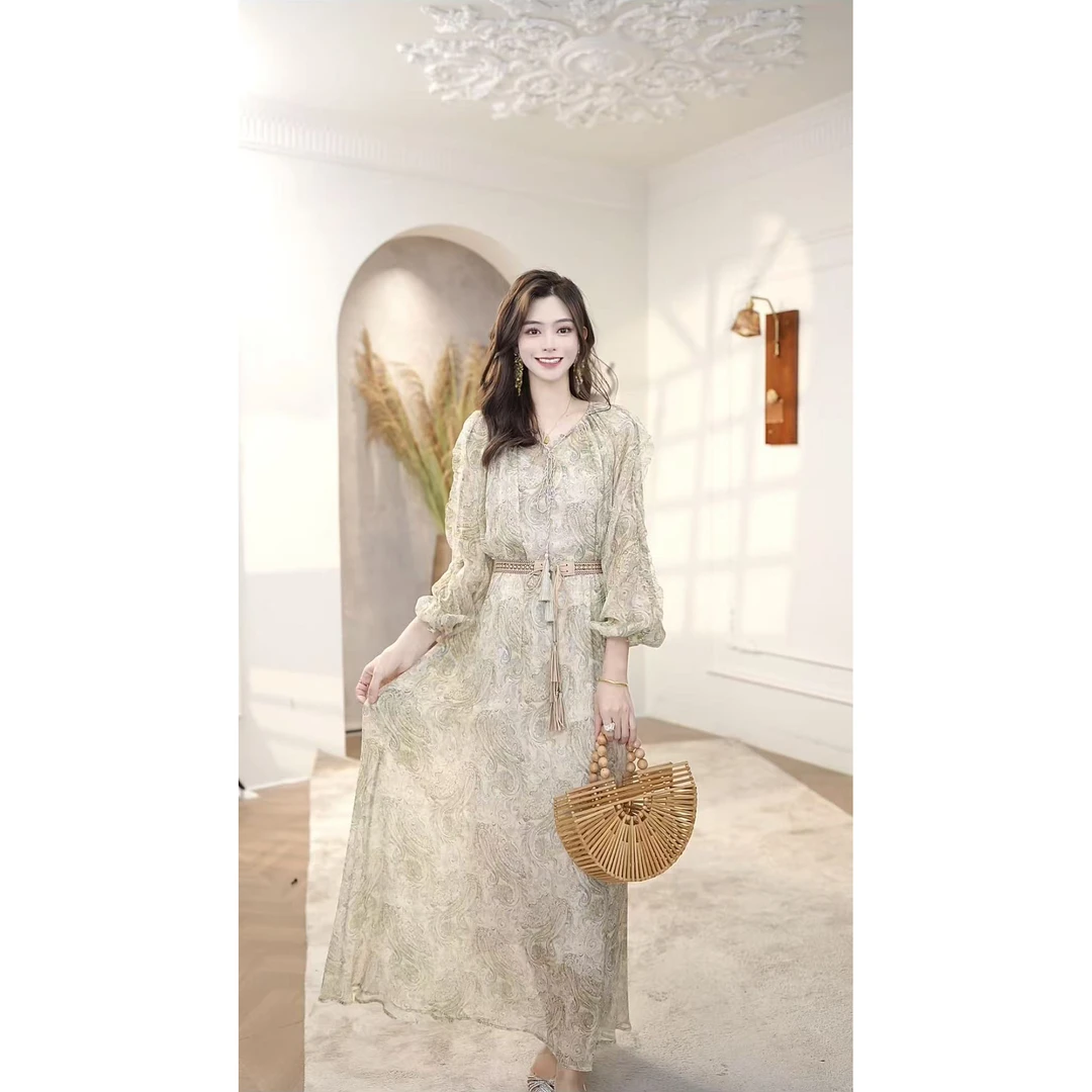 【文文原创-薄荷梦境】重磅100桑蚕丝连衣裙250902