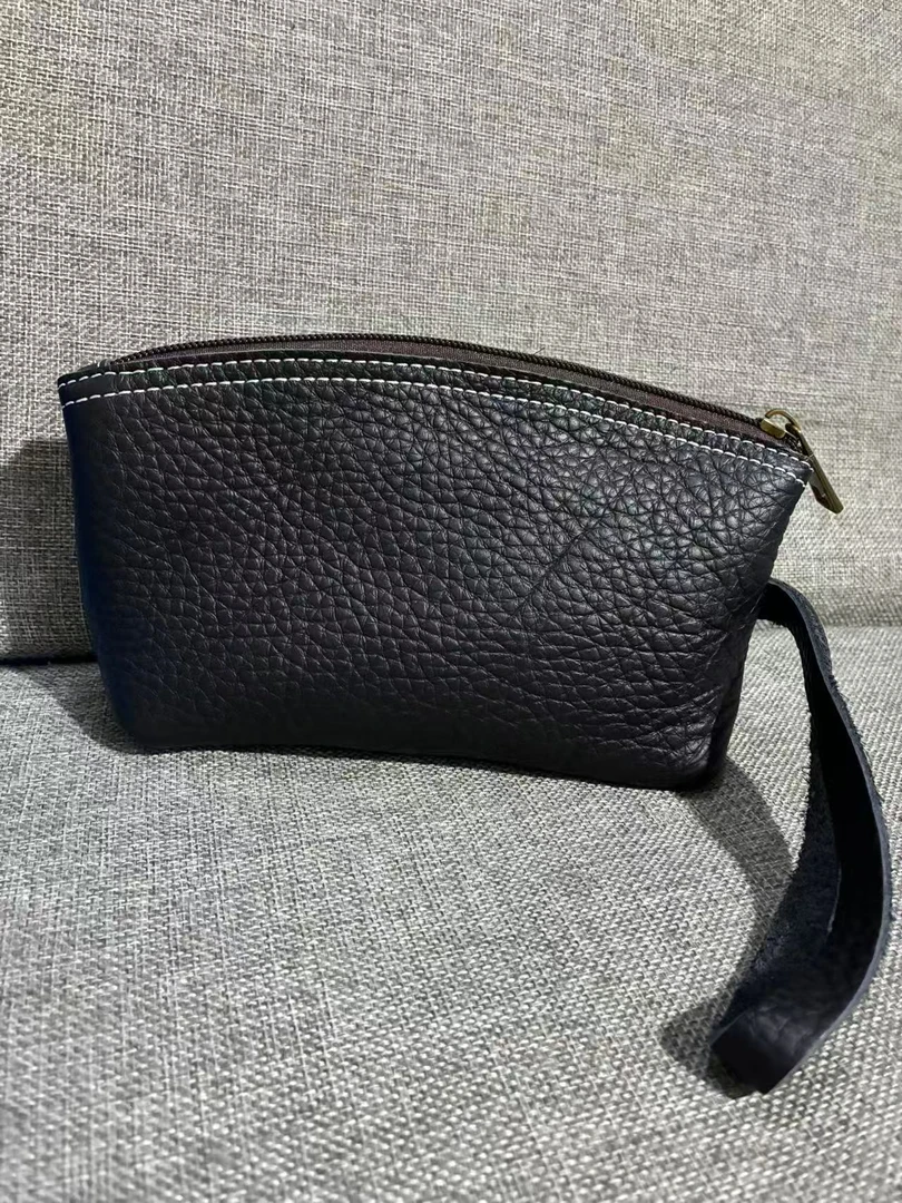 头层牛皮手拿手腕包手包手拿包（可放手机）