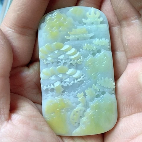 翡翠颈饰未镶嵌天然缅甸翡翠a货