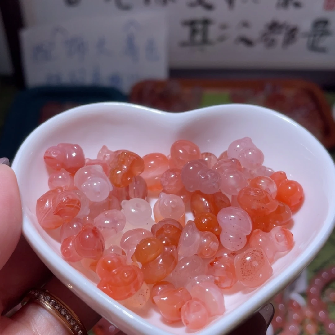 南红玛瑙未镶嵌挂件随机5个