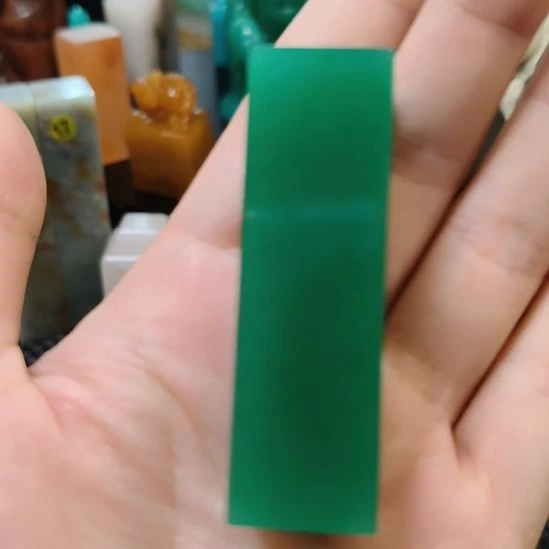 寿山石印石雅安绿素章
