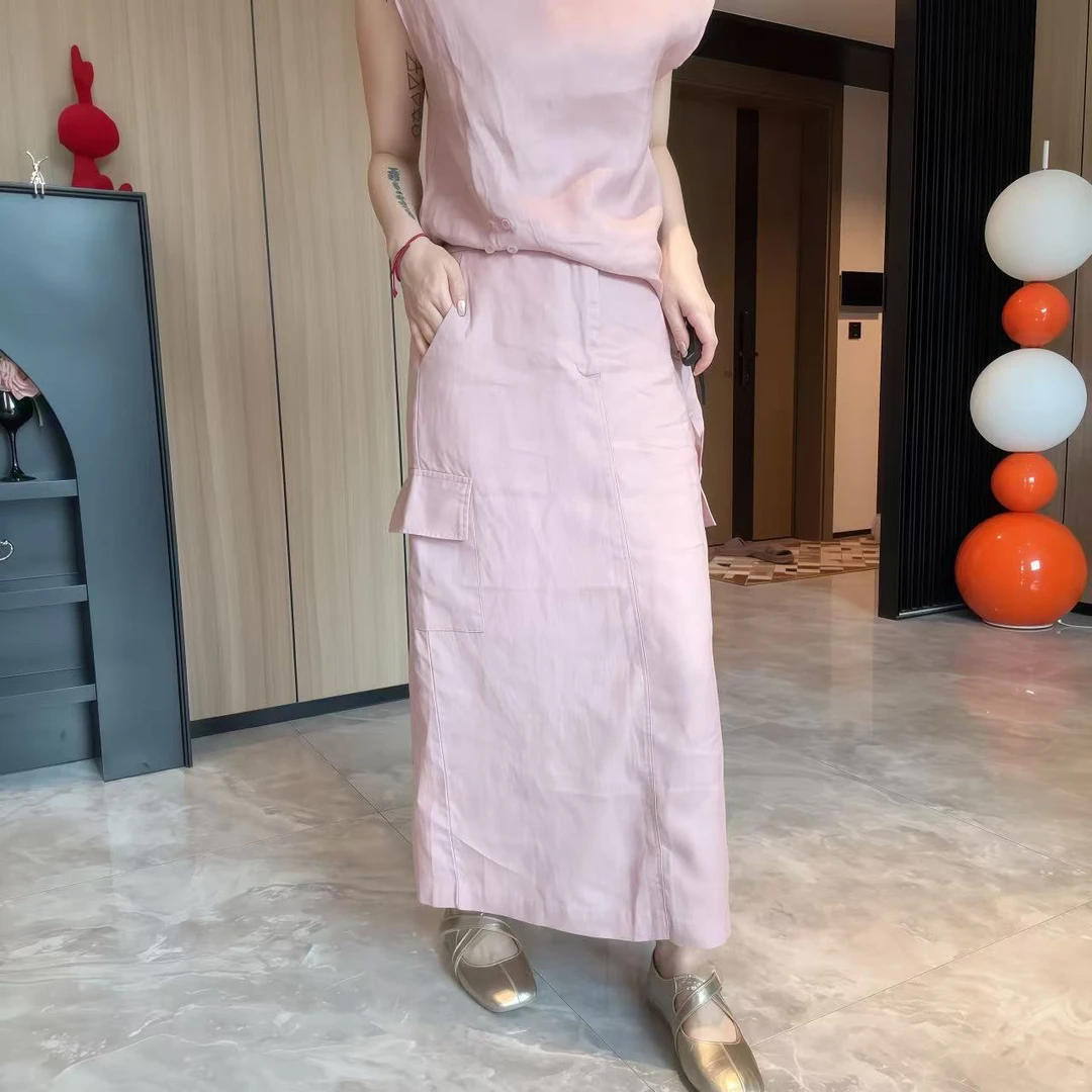 (丽丽推荐)100 亚麻工装裙