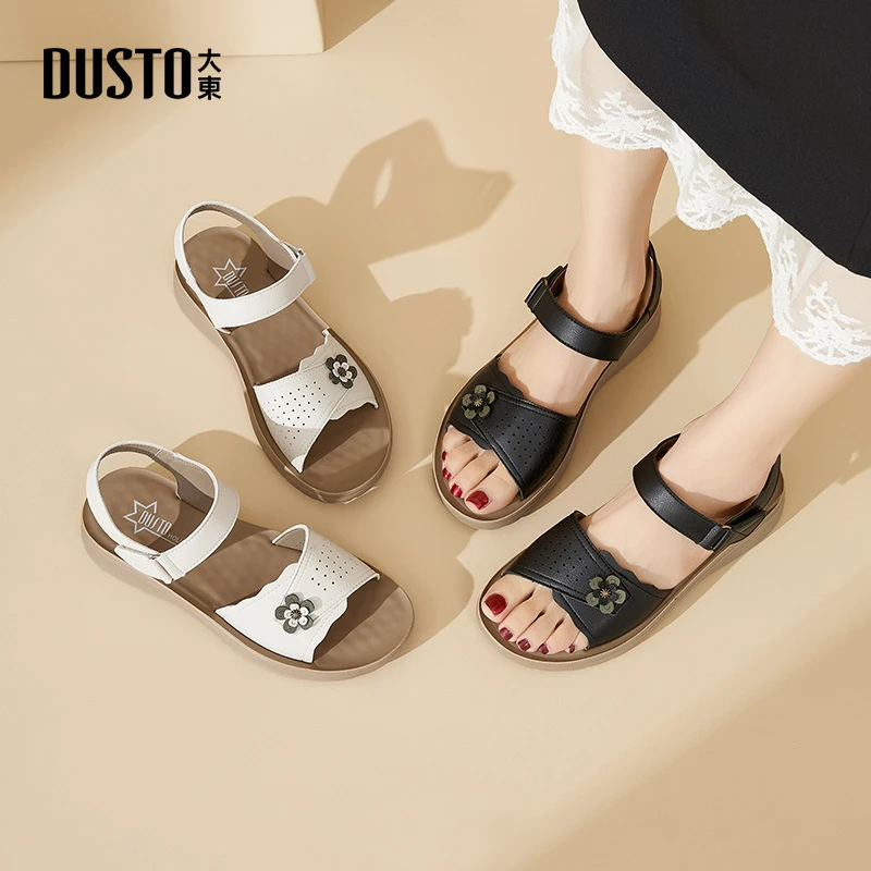 大东女士软底平底凉鞋女款夏季外穿妈妈鞋夏天透气不累脚女鞋5025