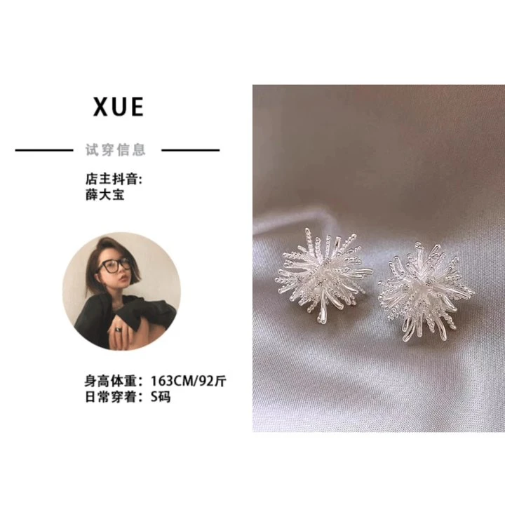铜合金锆石耳饰 4.29上新 XUE【野葵】高级感轻奢时尚耳钉女