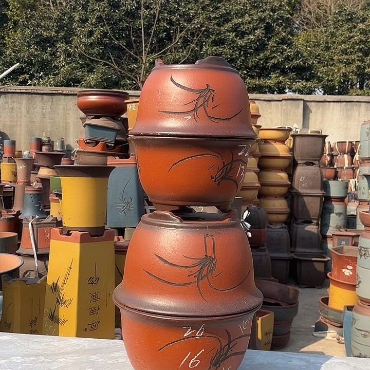 紫砂紫砂花盆盆栽