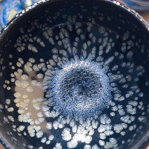 黑底银滴禅定磨底