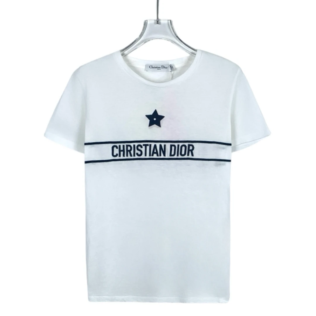 99新 DIOR/迪奥 CW0311 白色logoT恤  XS码