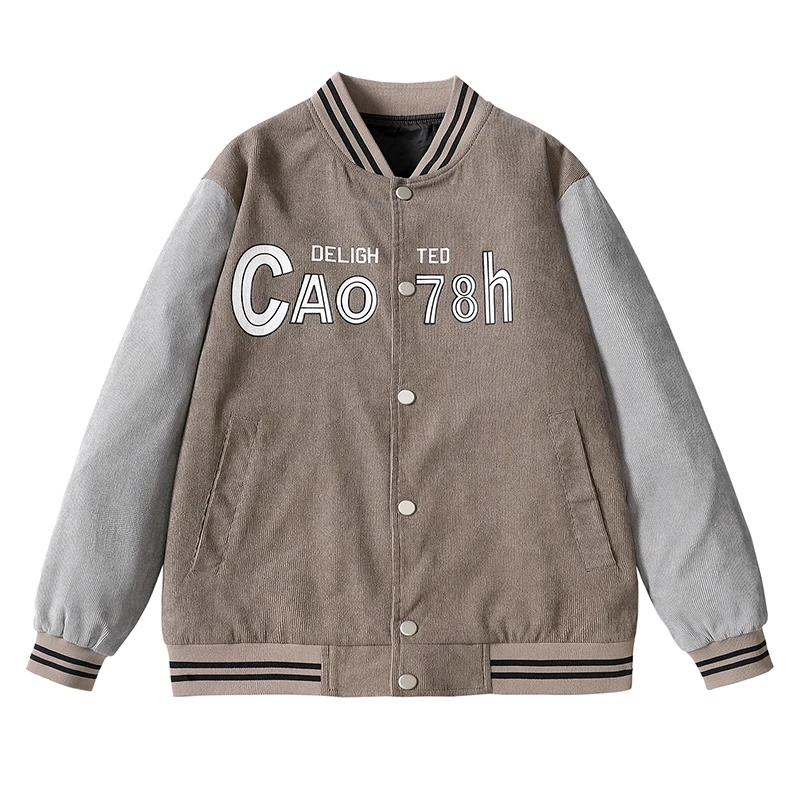 外套春秋新款潮牌宽松美式休闲夹克棒球服CAO78h北祁0149