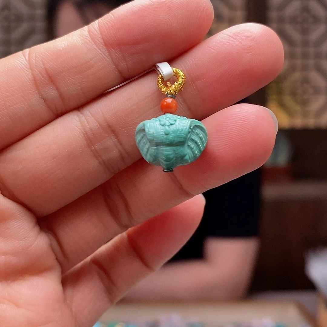 未镶嵌绿松石珠宝奇石老*皮